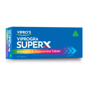 Viprogra Super X (Sildenafil 100mg + Dapoxetine 60mg) 30 Tablets