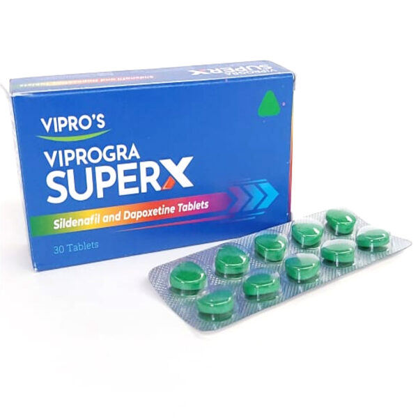 Viprogra Super X (Sildenafil 100mg + Dapoxetine 60mg) 30 Tablets